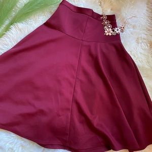 Burgundy full size skirt by ASOS